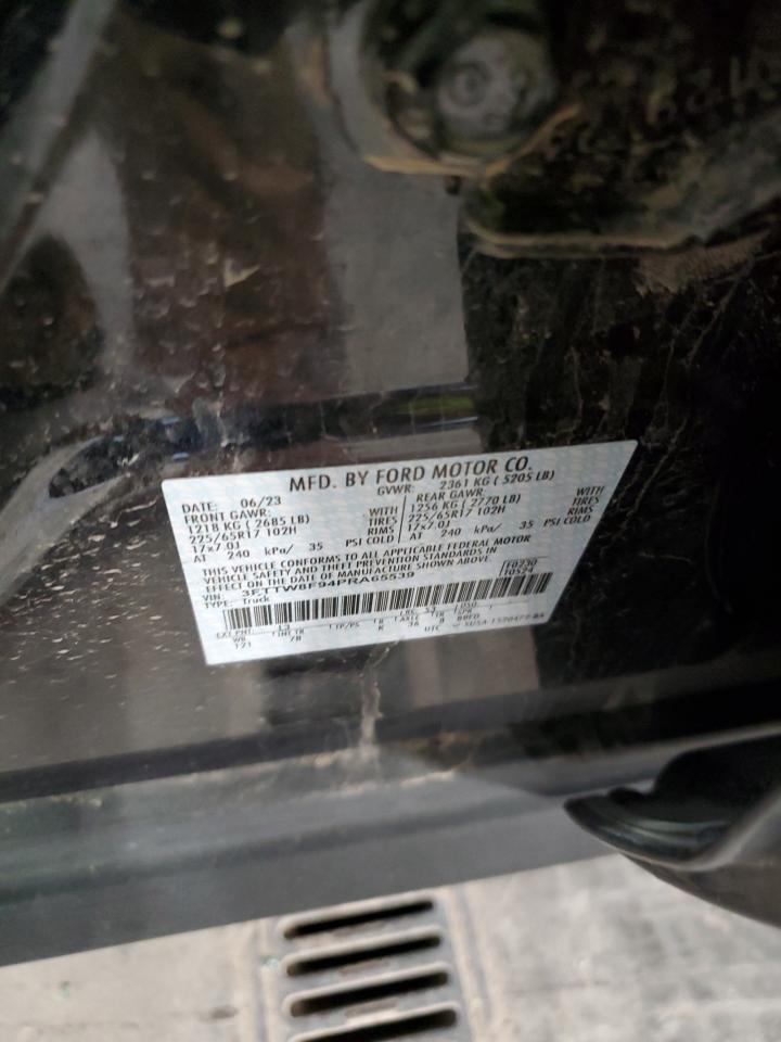 2023 FORD MAVERICK XL VIN:3FTTW8F94PRA65539