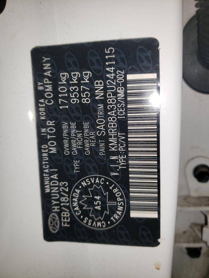 2023 HYUNDAI VENUE SE VIN:KMHRB8A38PU244115