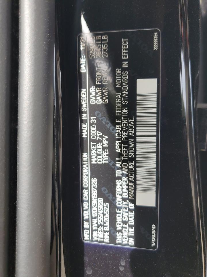 2022 VOLVO XC60 B5 MOMENTUM VIN:YV4L12DK9N1987326