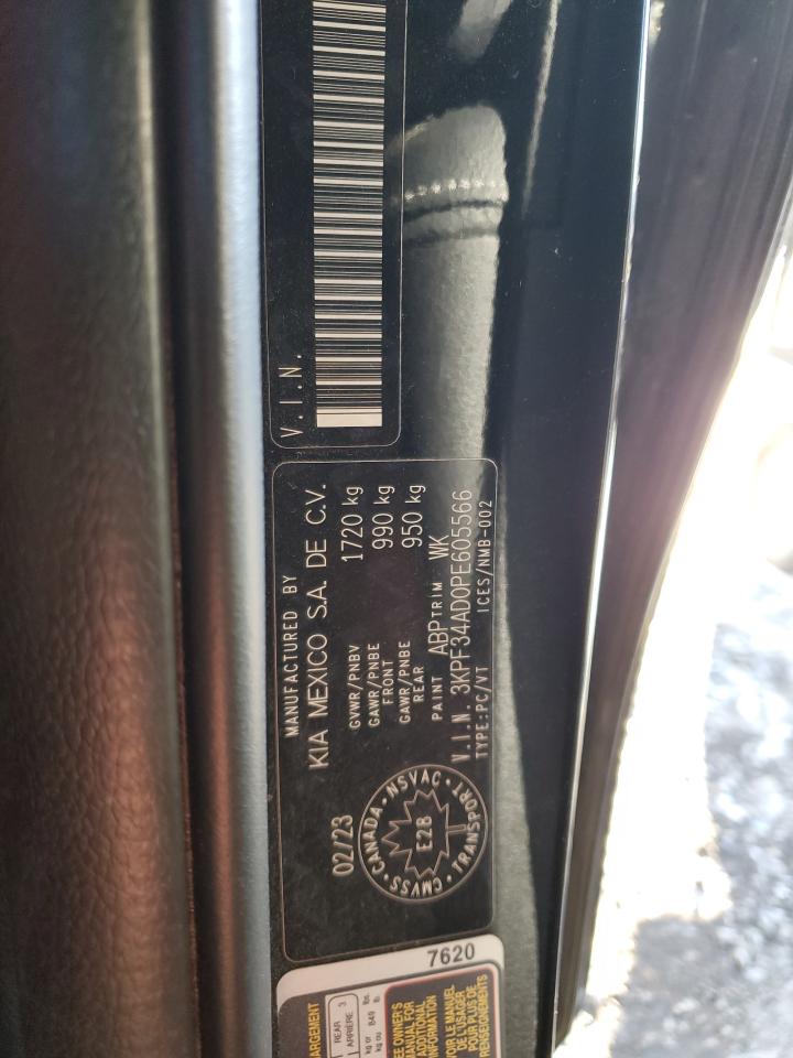 2023 KIA FORTE EX VIN:3KPF34AD0PE605566