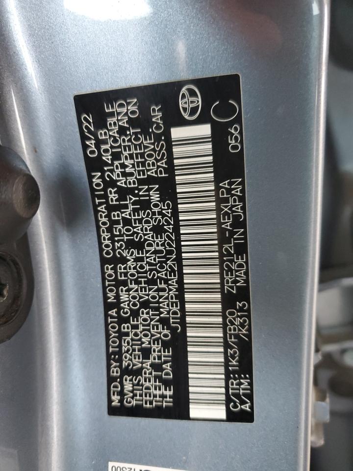 2022 TOYOTA COROLLA LE VIN:1FTRW07L01KE18411