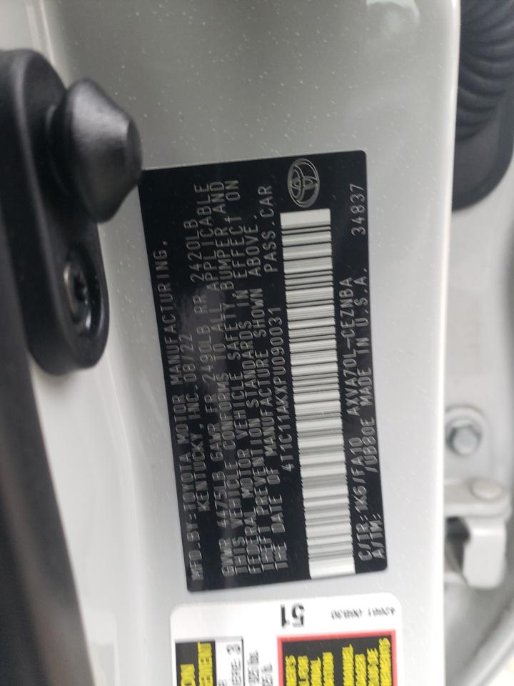 2023 TOYOTA CAMRY LE VIN:4T1C11AKXPU090031