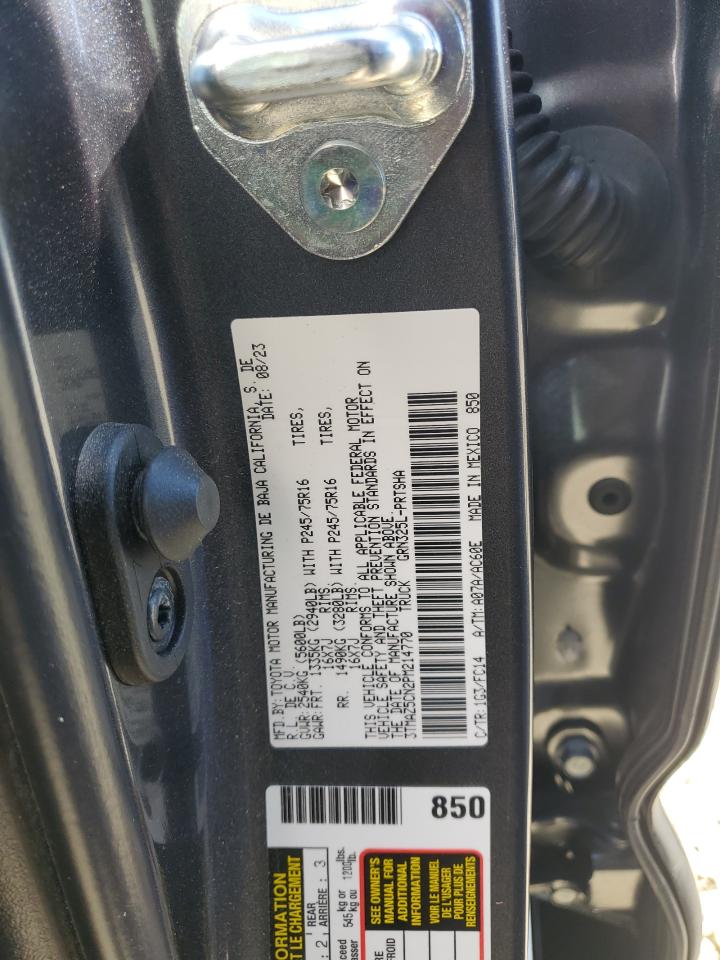 2023 TOYOTA TACOMA DOUBLE CAB VIN:3TMAZ5CN2PM214770