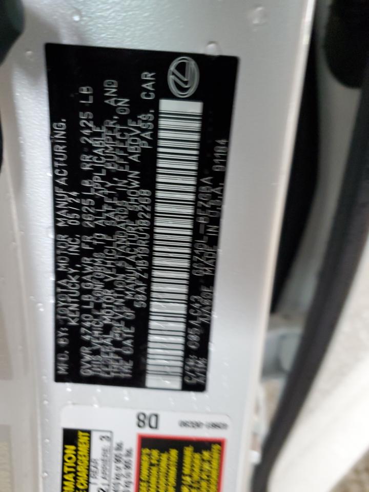2024 LEXUS ES 350 BASE VIN:58AFZ1B19RU182268