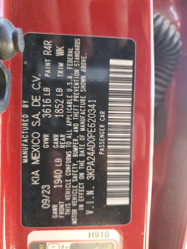 2023 KIA RIO LX VIN:3KPA24AD0PE620341