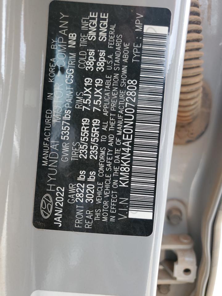2022 HYUNDAI IONIQ 5 SEL VIN:KM8KN4AE0NU072808