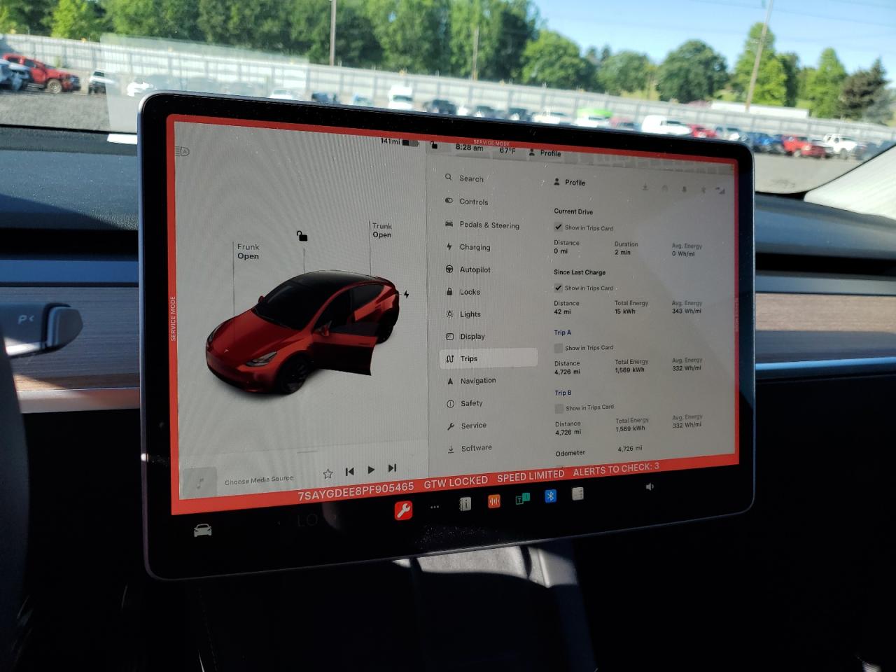 2023 TESLA MODEL Y  VIN:7SAYGDEE8PF905465