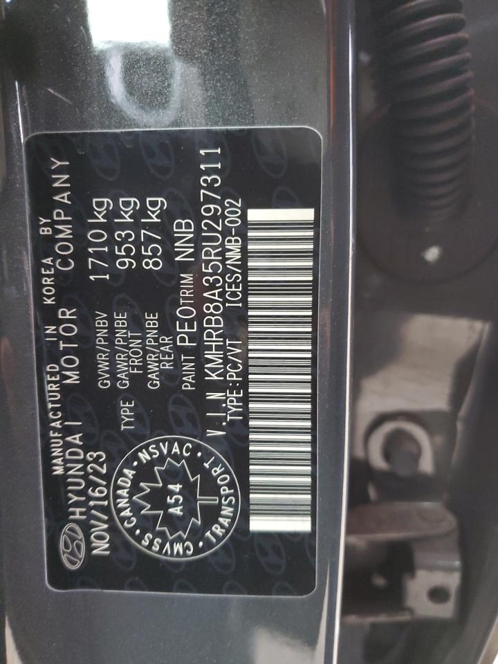 2024 HYUNDAI VENUE SE VIN:KMHRB8A35RU297311