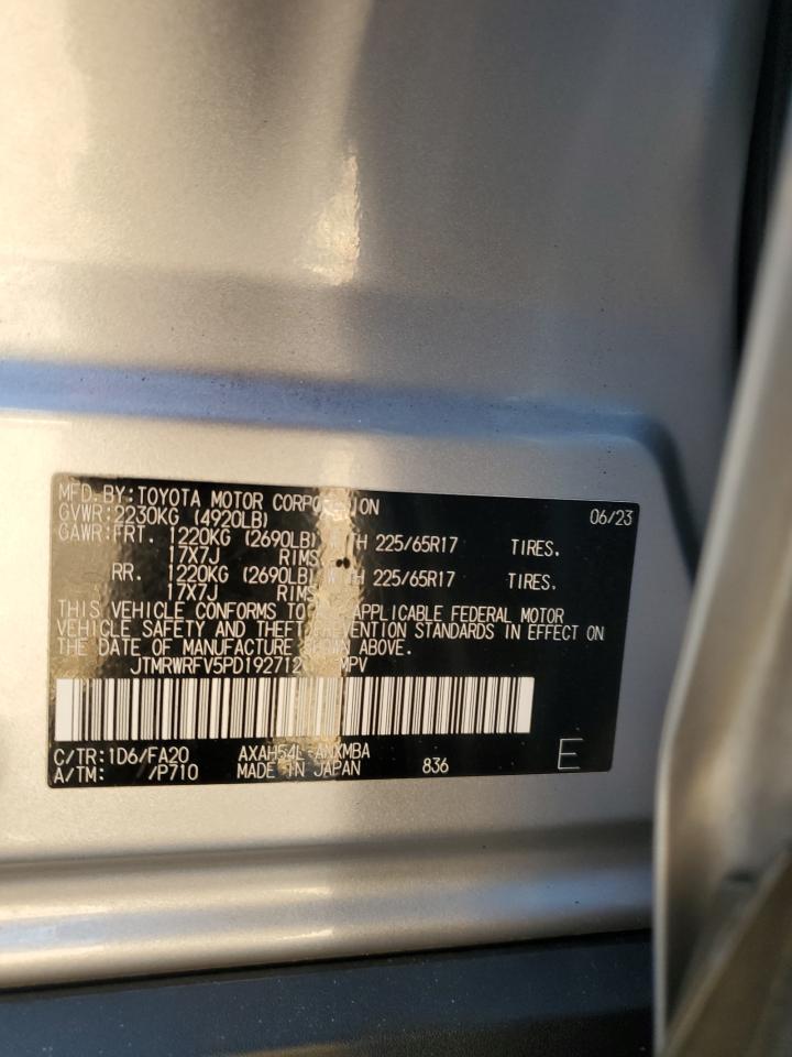 2023 TOYOTA RAV4 XLE VIN:JTMRWRFV5PD192712