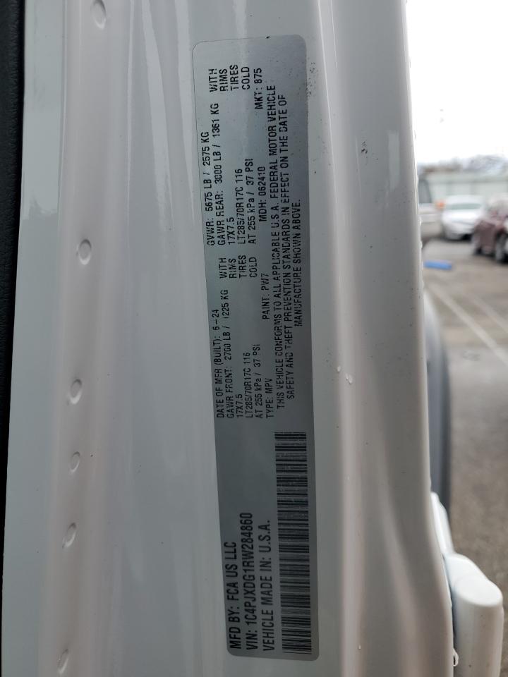 2024 JEEP WRANGLER SPORT VIN:1C4PJXDG1RW284860