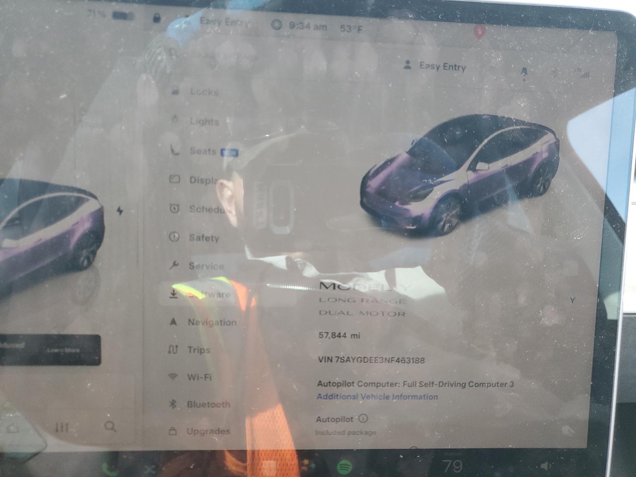 2022 TESLA MODEL Y  VIN:7SAYGDEE3NF463188