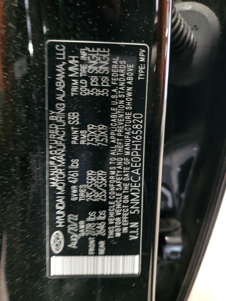 2023 HYUNDAI TUCSON LIMITED VIN:5NMJECAE0PH165820