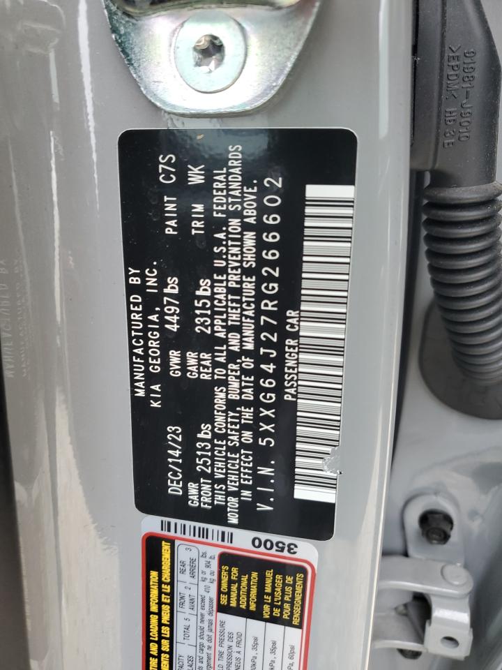 2024 KIA K5 GT LINE VIN:5XXG64J27RG266602