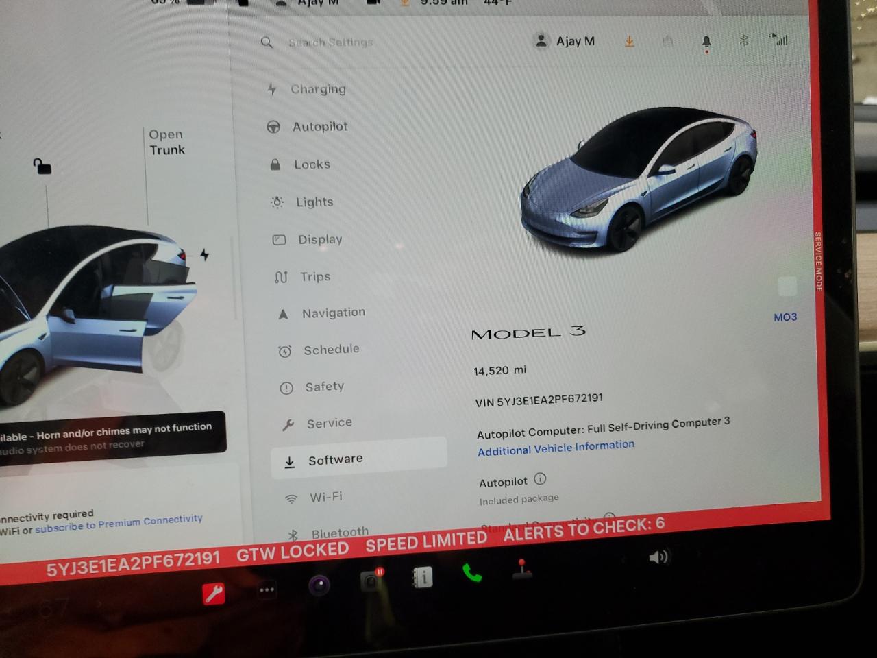 2023 TESLA MODEL 3  VIN:5YJ3E1EA2PF672191