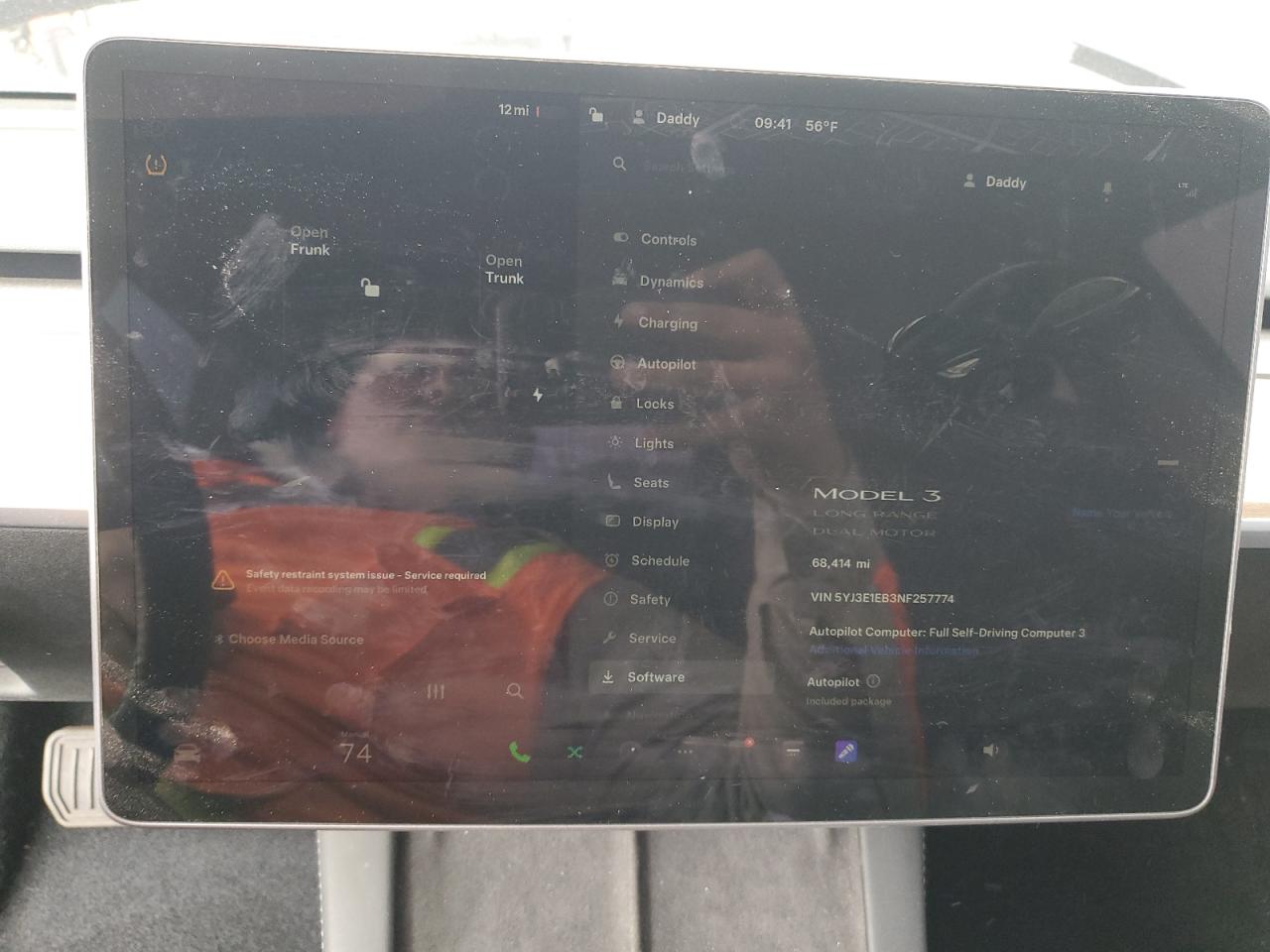 2022 TESLA MODEL 3  VIN:5YJ3E1EB3NF257774