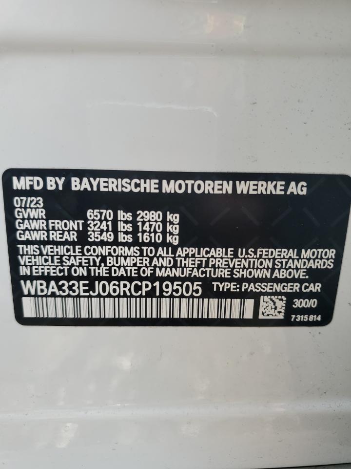 2024 BMW 760 XI VIN:WBA33EJ06RCP19505