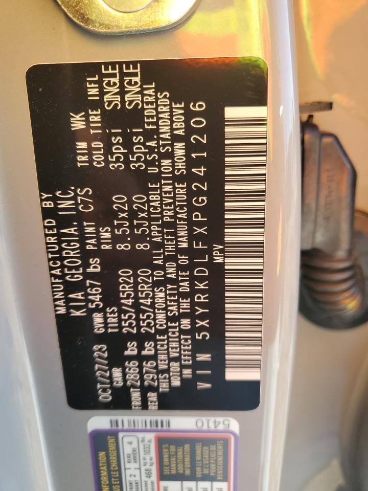 2023 KIA SORENTO SX VIN:5XYRKDLFXPG241206