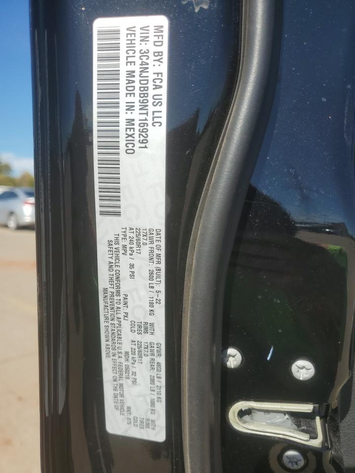 2022 JEEP COMPASS LATITUDE VIN:3C4NJDBB9NT169291
