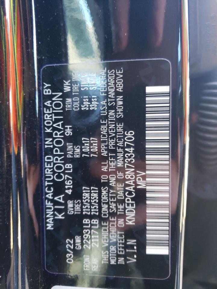 2022 KIA SELTOS LX VIN:KNDEPCAA8N7334706
