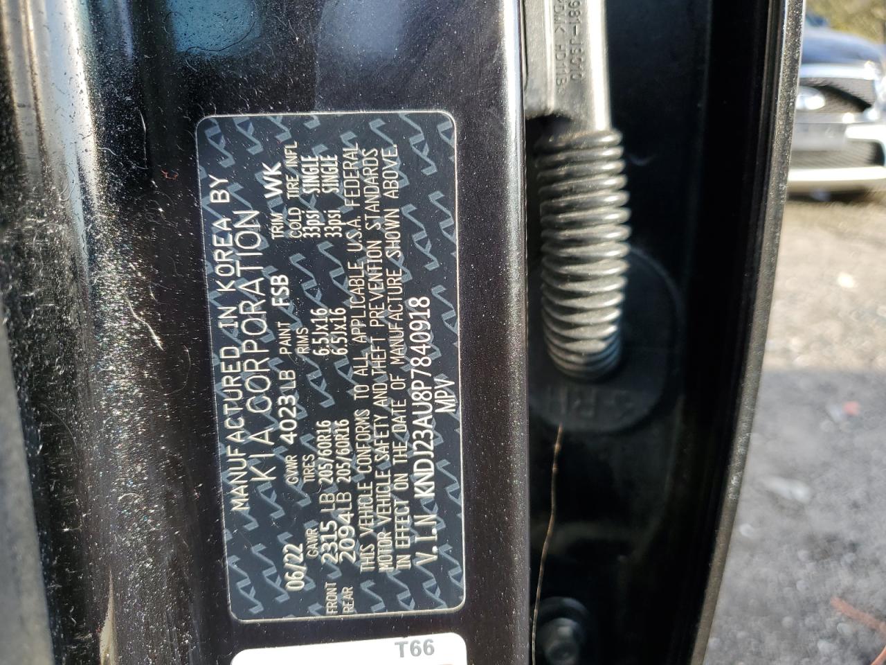 2023 KIA SOUL LX VIN:KNDJ23AU8P7840918