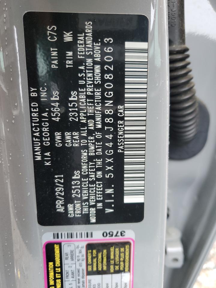 2022 KIA K5 GT VIN:5XXG44J88NG082063