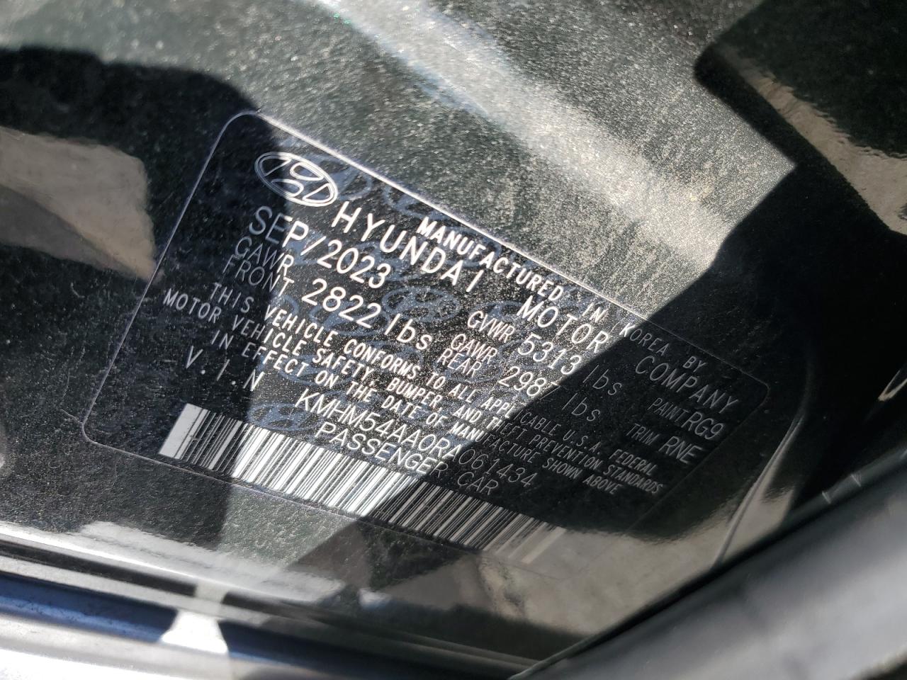 2024 HYUNDAI IONIQ 6 LIMITED VIN:KMHM54AA0RA061434