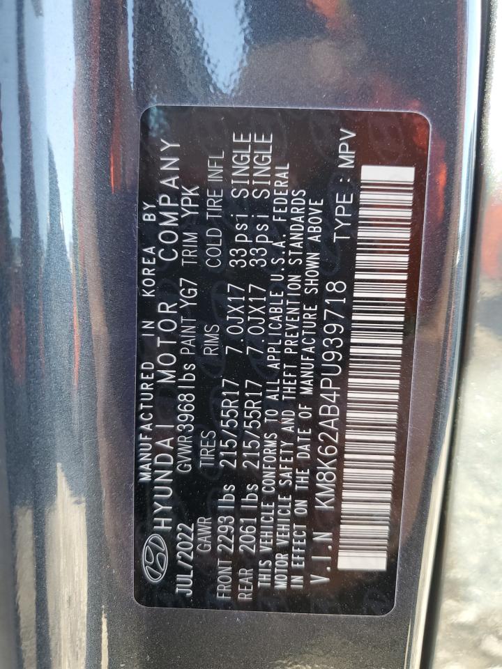 2023 HYUNDAI KONA SEL VIN:KM8K62AB4PU939718