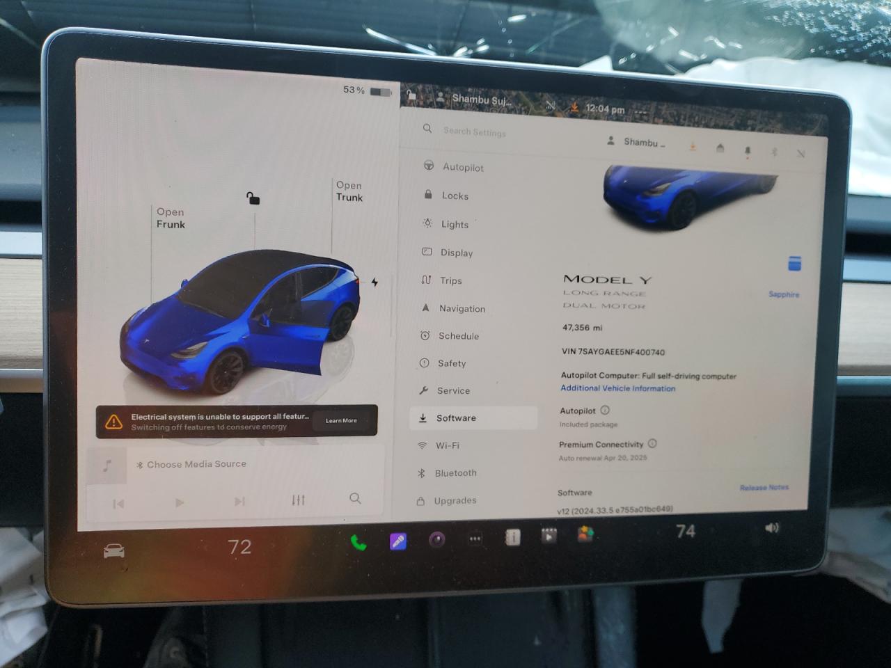 2022 TESLA MODEL Y  VIN:7SAYGAEE5NF400740