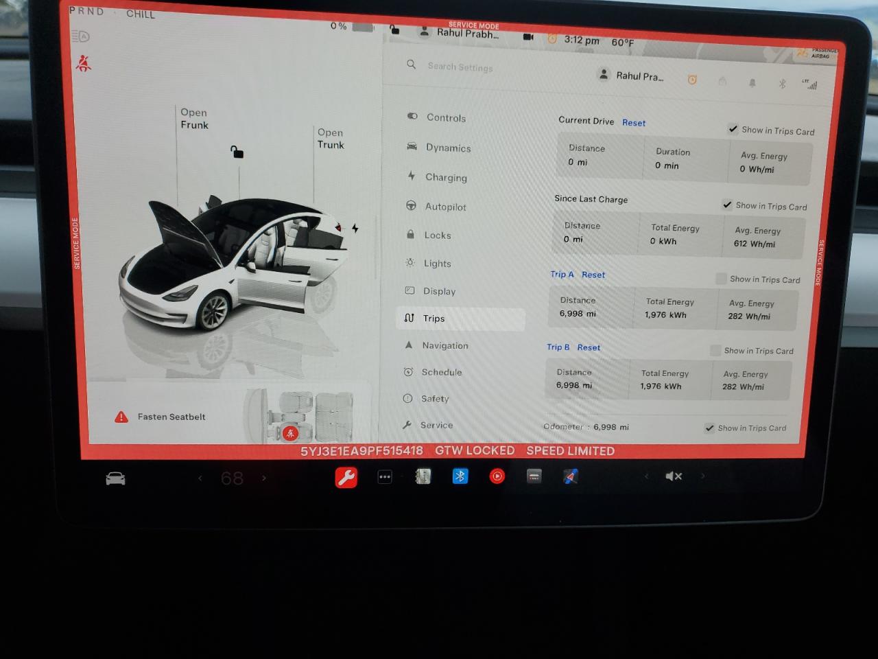 2023 TESLA MODEL 3  VIN:5YJ3E1EA9PF515418
