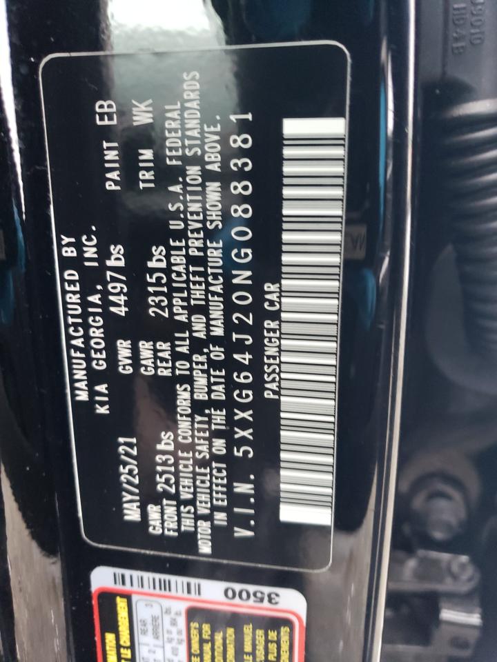 2022 KIA K5 GT LINE VIN:5XXG64J20NG088381