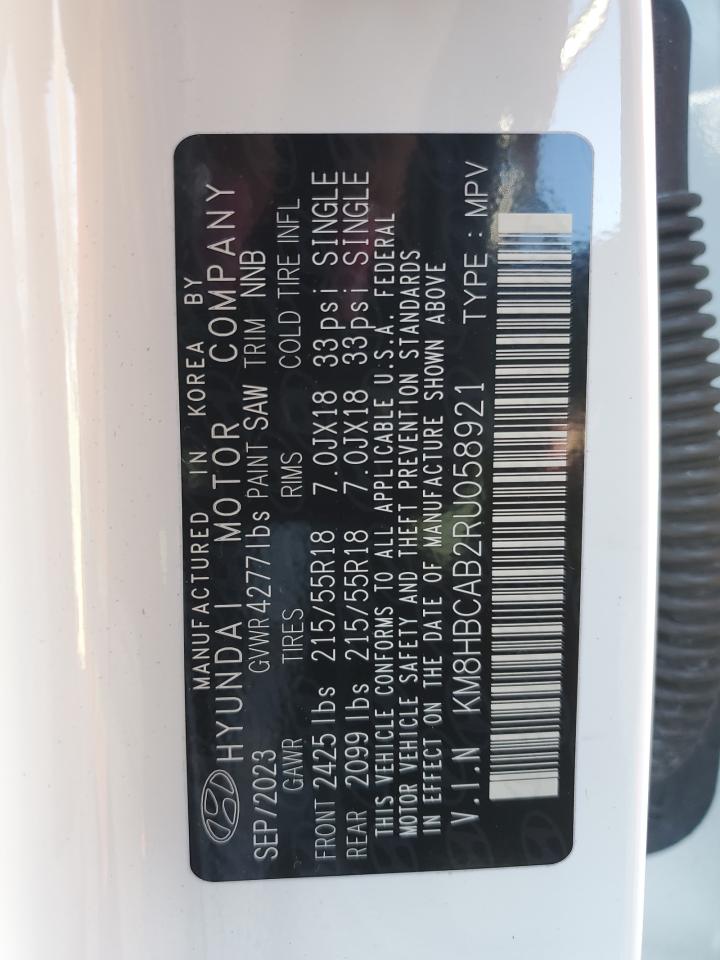 2024 HYUNDAI KONA SEL VIN:KM8HBCAB2RU058921