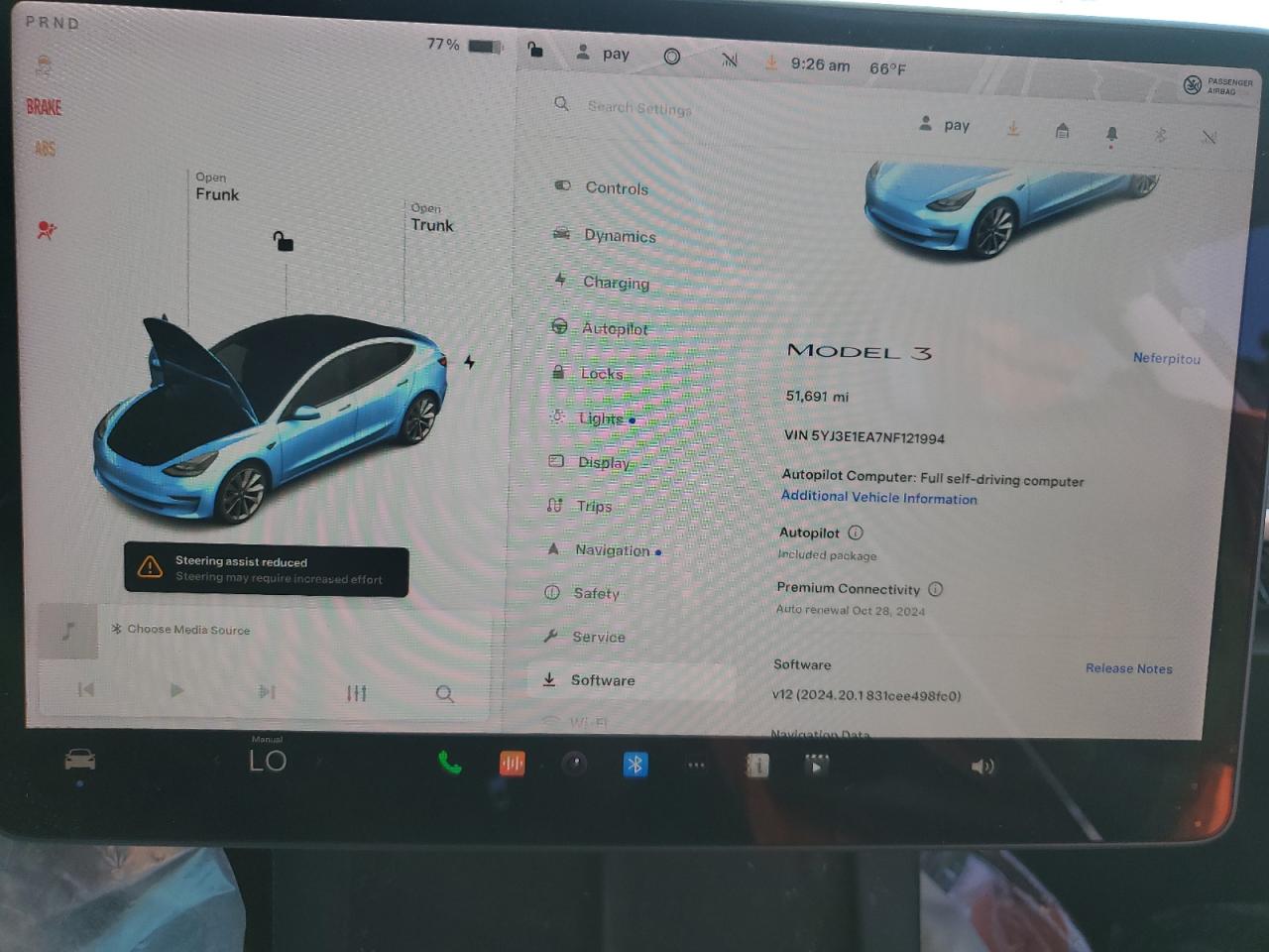 2022 TESLA MODEL 3  VIN:5YJ3E1EA7NF121994