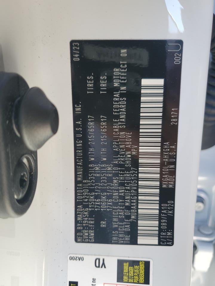 2023 TOYOTA COROLLA CROSS LE VIN:7MUBAAAG1PV051527