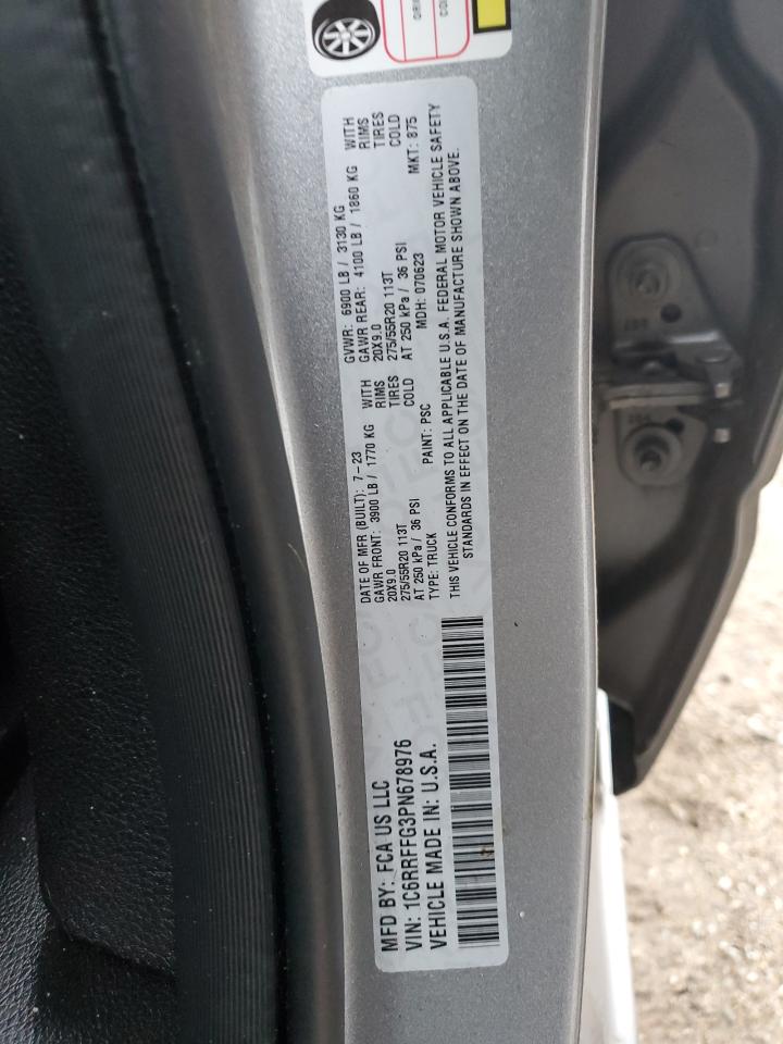 2023 RAM 1500 BIG HORN/LONE STAR VIN:1C6RRFFG3PN678976