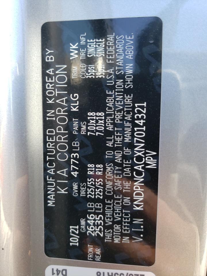 2022 KIA SPORTAGE EX VIN:KNDPNCACXN7014321