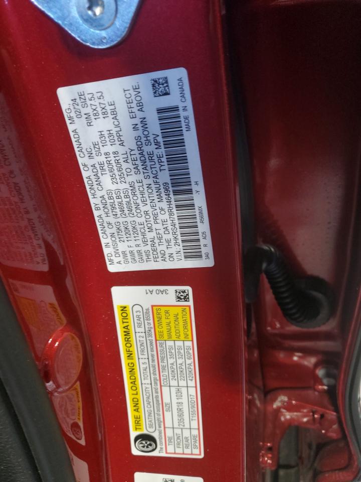 2024 HONDA CR-V EXL VIN:2HKRS4H78RH464969