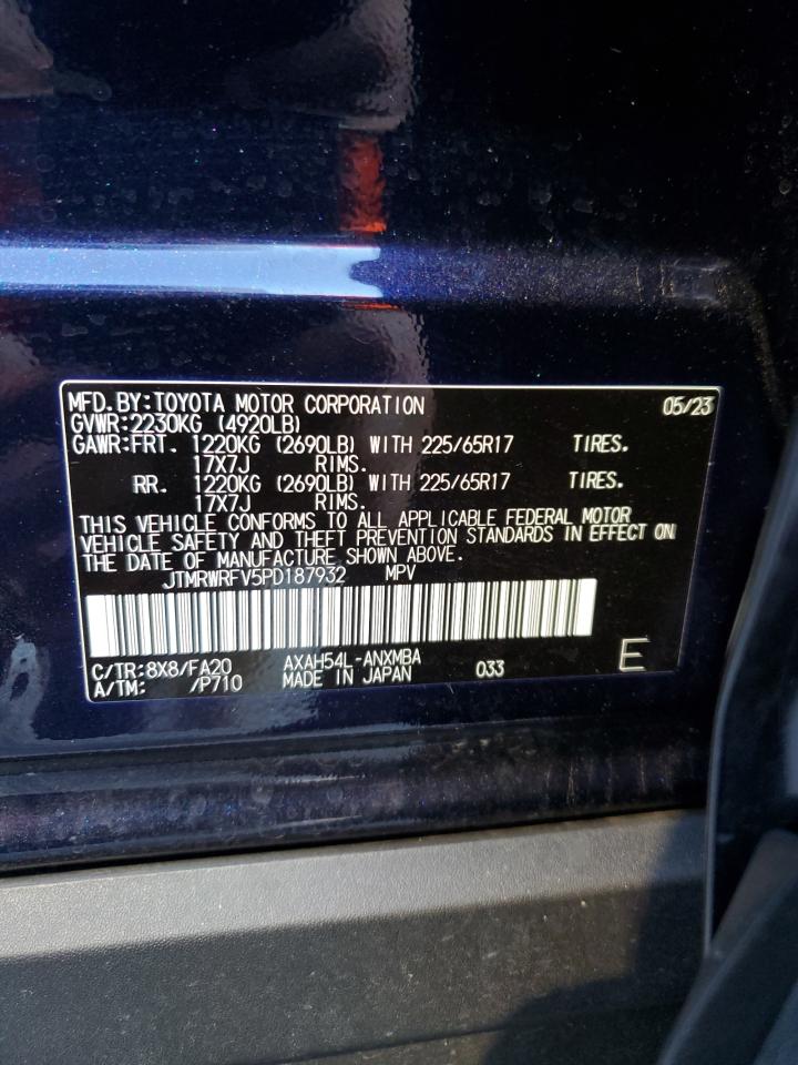 2023 TOYOTA RAV4 XLE VIN:JTMRWRFV5PD187932