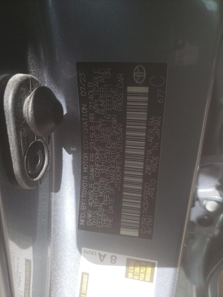 2023 TOYOTA COROLLA LE VIN:JTDBCMFE7PJ015349