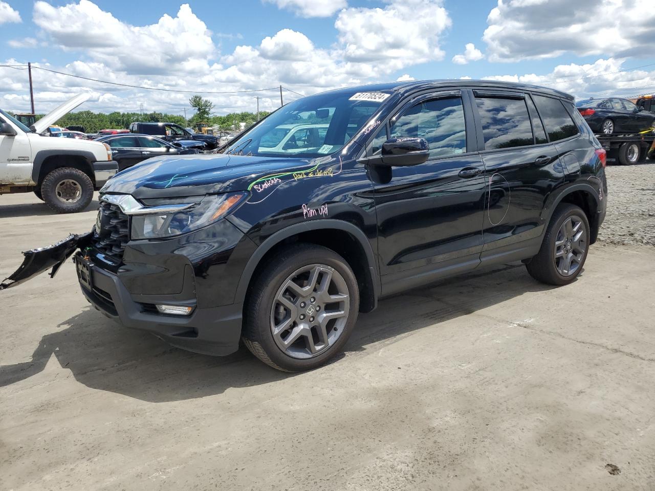 2022 HONDA PASSPORT EXL VIN:5FNYF8H5XNB020314