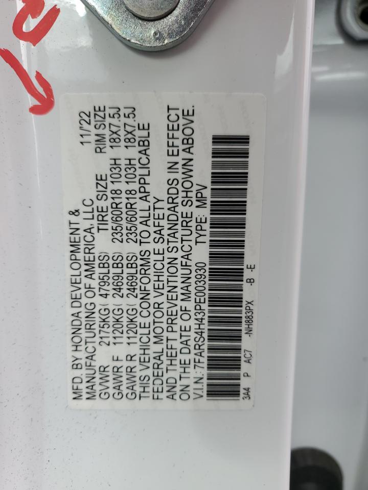 2023 HONDA CR-V EX VIN:7FARS4H43PE003930