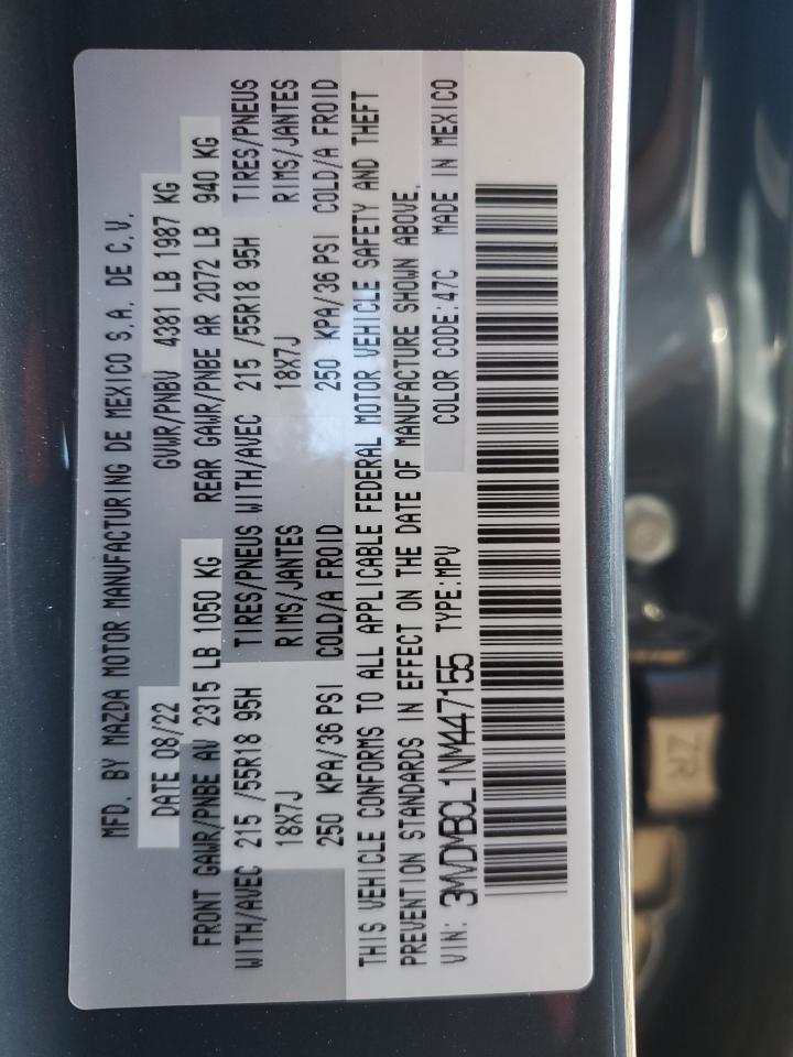 2022 MAZDA CX-30 PREFERRED VIN:3MVDMBCL1NM447155