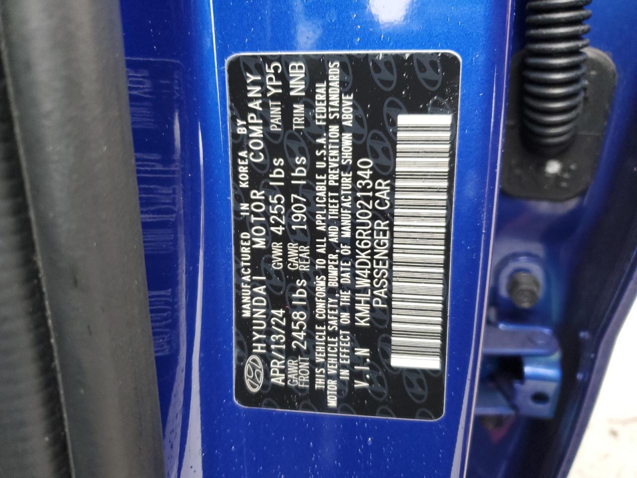 2024 HYUNDAI ELANTRA N  VIN:KMHLW4DK6RU021340