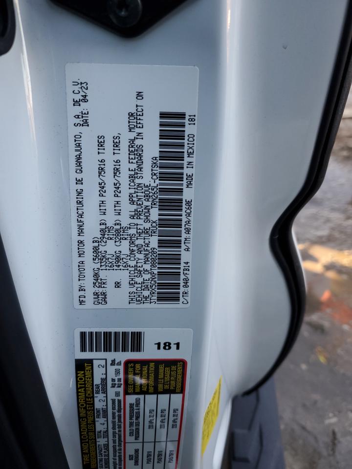 2023 TOYOTA TACOMA ACCESS CAB VIN:3TYRX5GNXPT080209