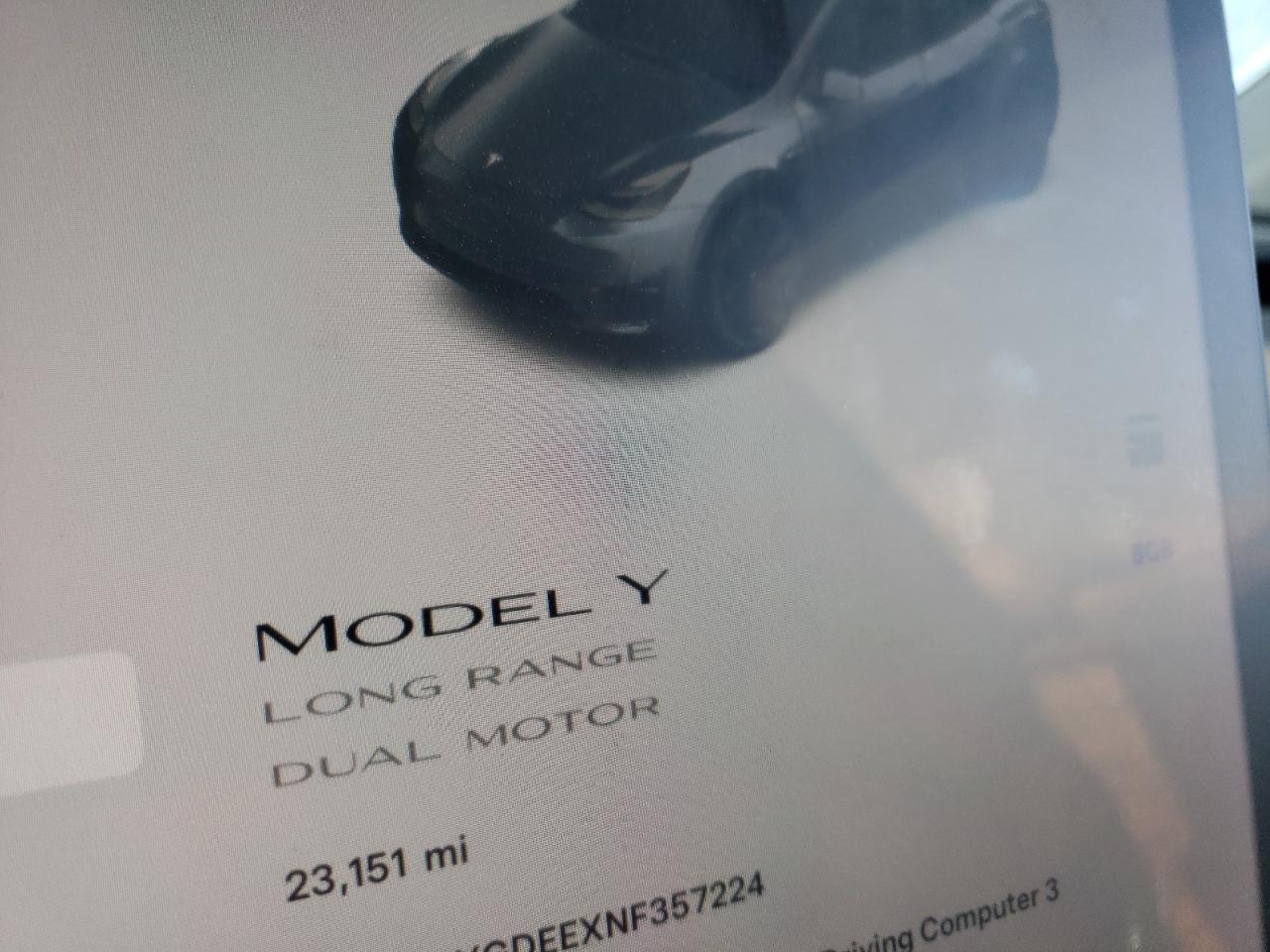 2022 TESLA MODEL Y  VIN:7SAYGDEEXNF357224