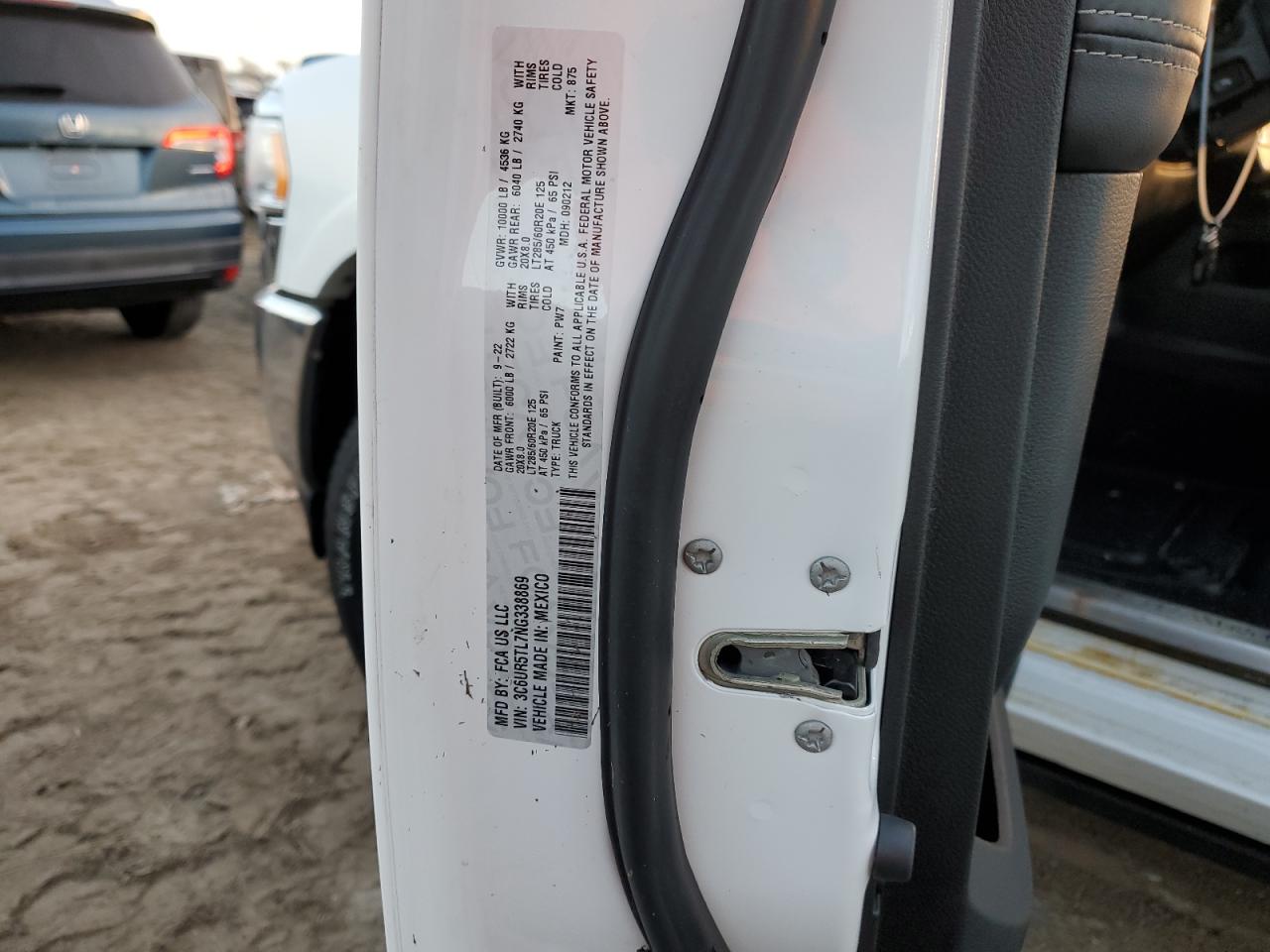 2022 RAM 2500 LIMITED VIN:3C6UR5TL7NG338869