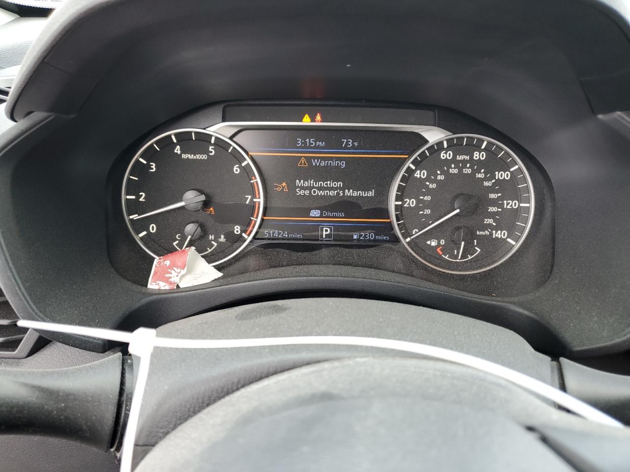 2022 NISSAN ALTIMA SV VIN:1N4BL4DV3NN324282