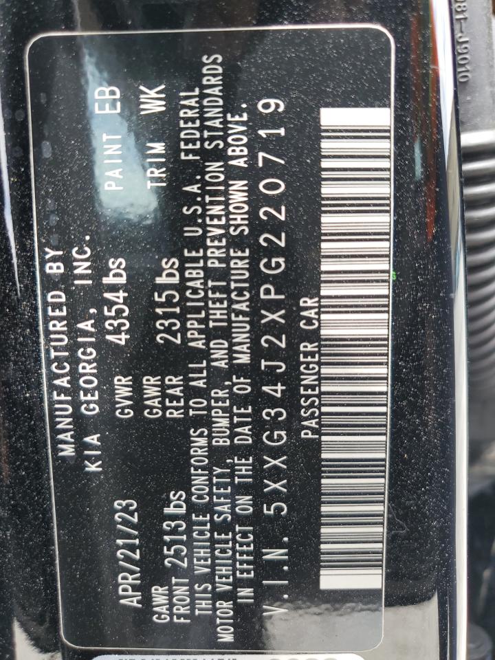 2023 KIA K5 EX VIN:5XXG34J2XPG220719