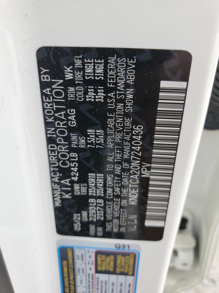 2022 KIA SELTOS SX VIN:KNDETCA20N7240436