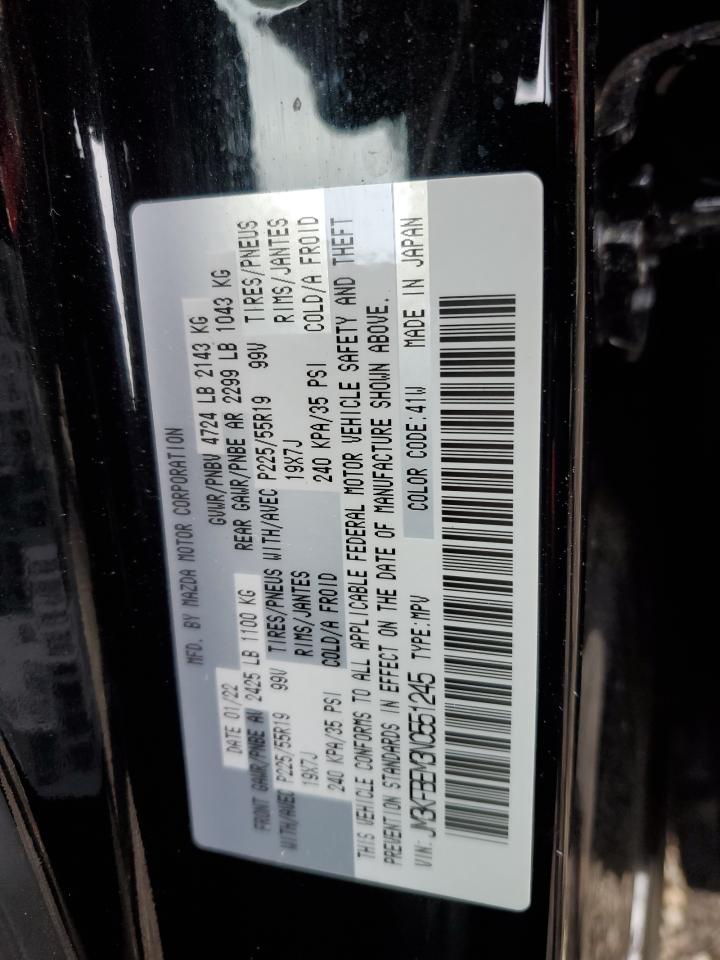 2022 MAZDA CX-5 PREMIUM PLUS VIN:JM3KFBEM3N0551245