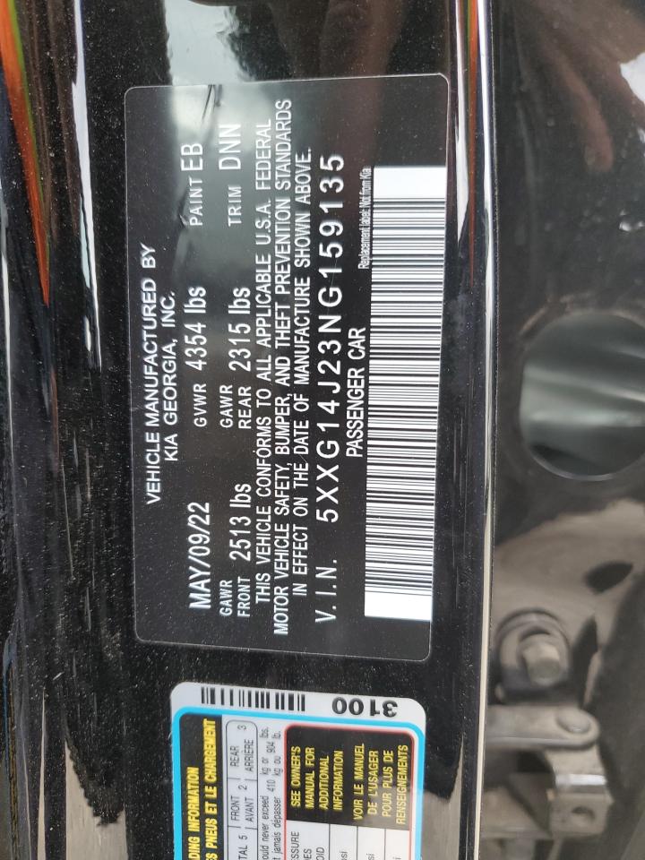 2022 KIA K5 LXS VIN:5XXG14J23NG159135